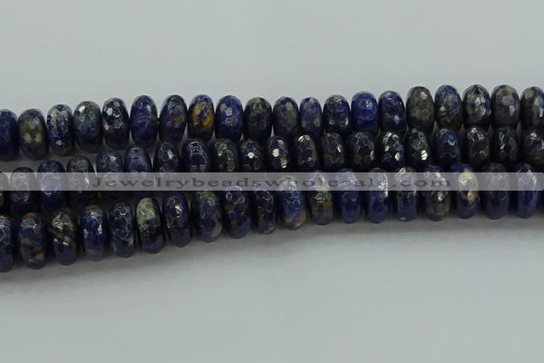 CSO666 15.5 inches 9*16mm faceted rondelle sodalite gemstone beads