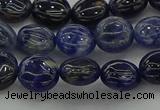 CSO670 15.5 inches 10mm flat round sodalite gemstone beads