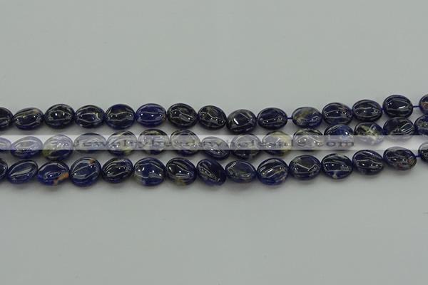 CSO671 15.5 inches 12mm flat round sodalite gemstone beads