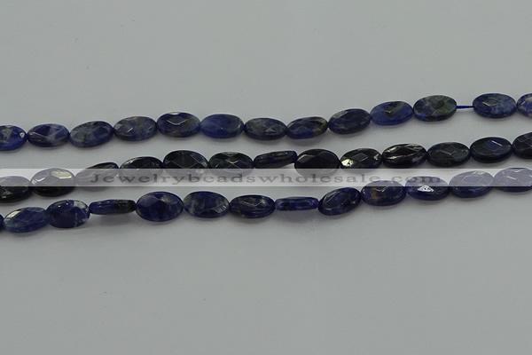 CSO715 15.5 inches 8*12mm faceted oval sodalite gemstone beads