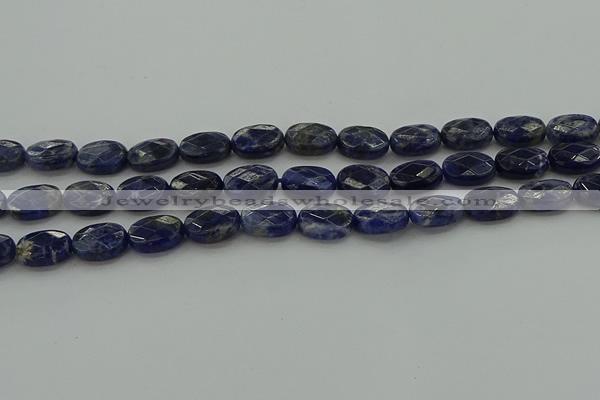 CSO716 15.5 inches 10*14mm faceted oval sodalite gemstone beads