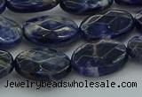 CSO717 15.5 inches 12*16mm faceted oval sodalite gemstone beads