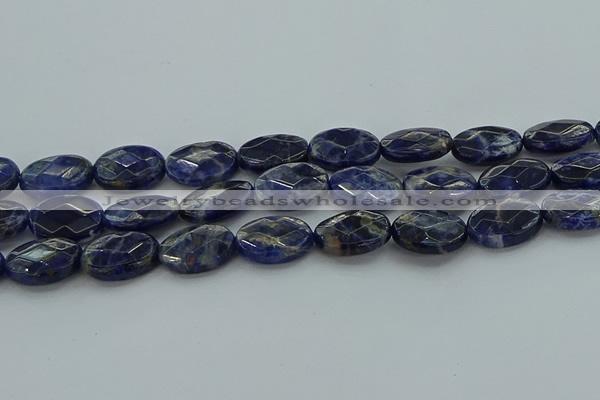 CSO719 15.5 inches 15*20mm faceted oval sodalite gemstone beads