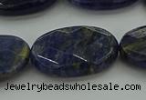 CSO720 15.5 inches 18*25mm faceted oval sodalite gemstone beads