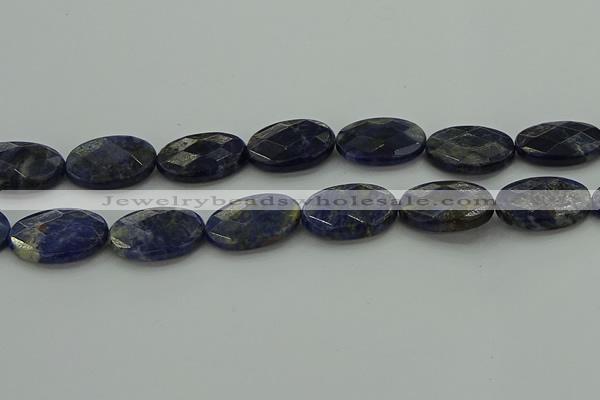 CSO720 15.5 inches 18*25mm faceted oval sodalite gemstone beads