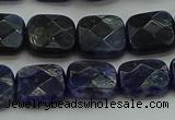 CSO725 15.5 inches 10*10mm faceted square sodalite gemstone beads