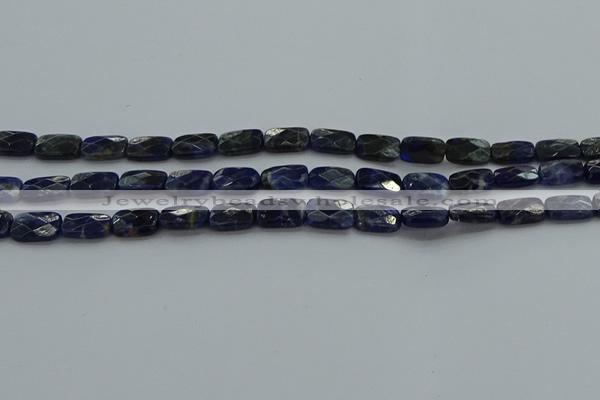 CSO735 15.5 inches 8*12mm faceted rectangle sodalite gemstone beads