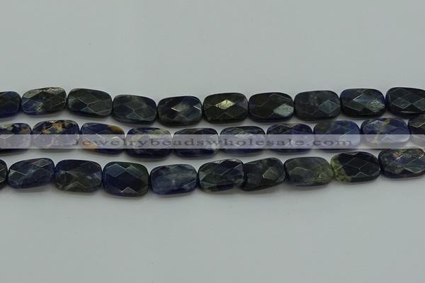 CSO738 15.5 inches 13*18mm faceted rectangle sodalite gemstone beads