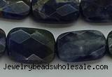 CSO739 15.5 inches 15*20mm faceted rectangle sodalite gemstone beads