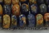 CSO763 15.5 inches 6*10mm faceted rondelle orange sodalite beads