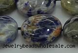 CSO776 15.5 inches 20mm flat round orange sodalite beads wholesale