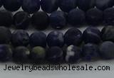 CSO811 15.5 inches 6mm round matte sodalite gemstone beads