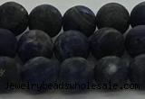 CSO813 15.5 inches 10mm round matte sodalite gemstone beads