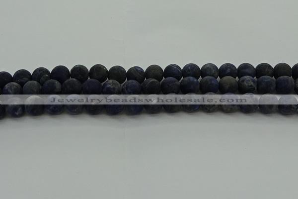 CSO813 15.5 inches 10mm round matte sodalite gemstone beads