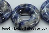 CSO82 15.5 inches 30mm donut sodalite gemstone beads wholesale