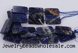 CSO822 15.5 inches 30*50mm - 32*52mm rectangle orange sodalite beads