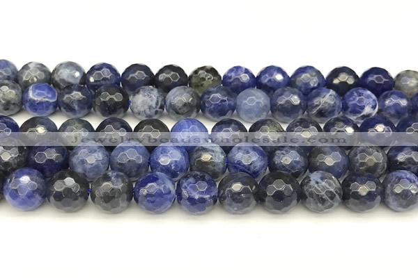 CSO912 15 inches 10mm faceted round sodalite beads wholesale