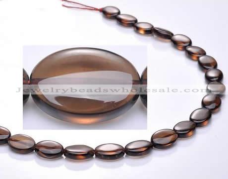 CSQ01 A grade 10*14mm oval natural smoky quartz beads Wholesale