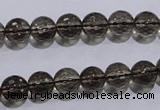 CSQ103 15.5 inches 8mm faceted round grade AA natural smoky quartz beads