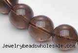 CSQ15 A grade 14mm round natural smoky quartz beads Wholesale