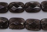 CSQ225 13*18mm faceted rectangle grade AA natural smoky quartz beads