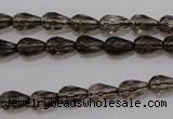 CSQ242 6*10mm faceted teardrop grade AA natural smoky quartz beads