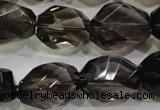 CSQ265 15.5 inches 15*20mm faceted nuggets smoky quartz beads