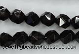 CSQ353 15.5 inches 10mm faceted nuggets smoky quartz beads