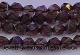 CSQ521 15.5 inches 6mm faceted nuggets smoky quartz beads