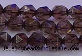 CSQ522 15.5 inches 8mm faceted nuggets smoky quartz beads