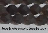 CSQ532 15.5 inches 8mm faceted nuggets matte smoky quartz beads