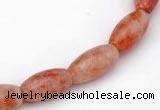 CSS08 5*12mm rice shape natural indian sunstone beads wholesale