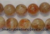 CSS19 15.5 inches 14mm round natural sunstone beads wholesale