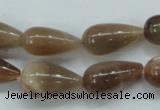 CSS202 15.5 inches 10*12mm teardrop natural sunstone beads