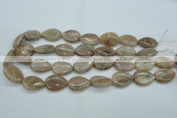 CSS207 15.5 inches 18*25mm flat teardrop natural sunstone beads