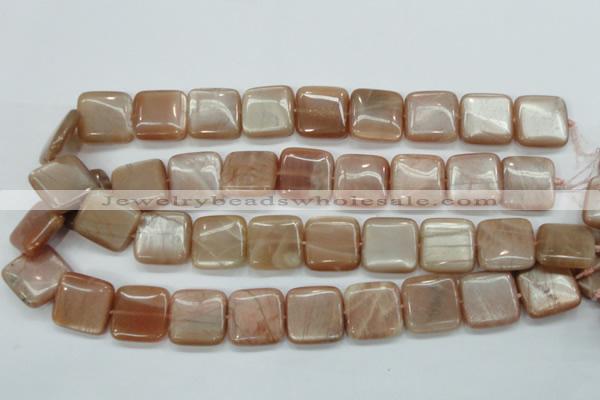 CSS209 15.5 inches 20*20mm square natural sunstone beads