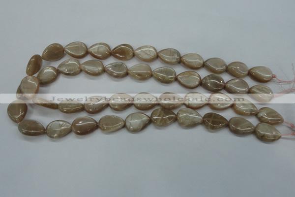 CSS220 15.5 inches 13*18mm flat teardrop natural sunstone beads