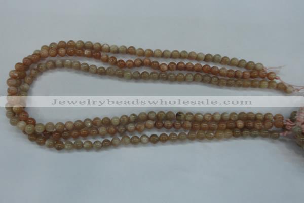 CSS241 15.5 inches 6mm round natural sunstone beads