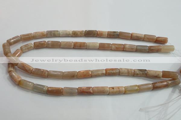 CSS252 15.5 inches 8*15mm column natural sunstone beads