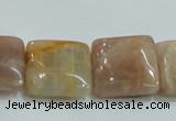 CSS259 15.5 inches 20*20mm square natural sunstone beads