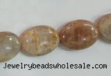 CSS261 15.5 inches 15*20mm oval natural sunstone beads