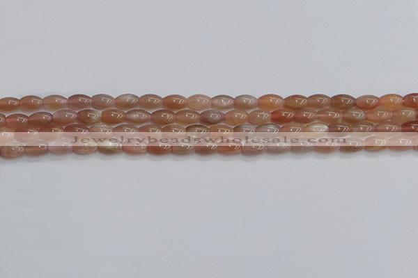 CSS265 15.5 inches 5*8mm rice sunstone beads wholesale