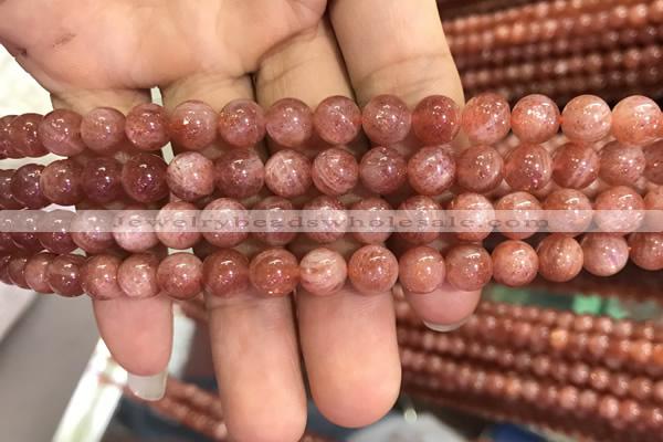 CSS302 15.5 inches 8mm round golden sunstone gemstone beads