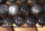 CSS316 15.5 inches 8mm round black sunstone gemstone beads