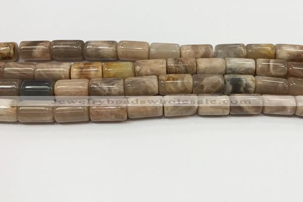 CSS401 15.5 inches 10*14mm - 10*17mm tube sunstone beads wholesale