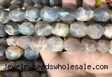 CSS406 15.5 inches 12*16mm - 15*20mm faceted nuggets sunstone beads