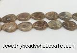 CSS411 15.5 inches 20*30mm flat teardrop sunstone beads wholesale