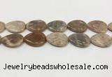 CSS412 15.5 inches 22*30mm flat teardrop sunstone beads wholesale