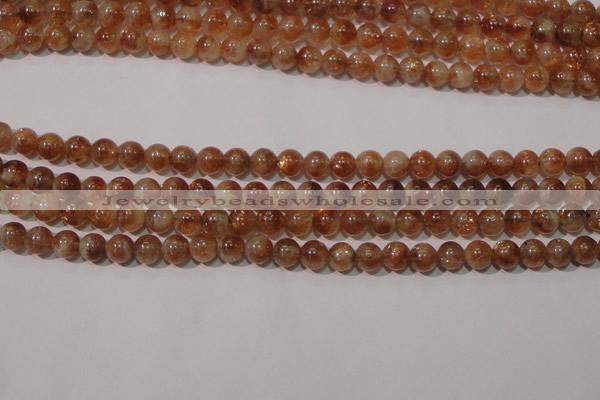 CSS552 15.5 inches 6mm round natural golden sunstone beads