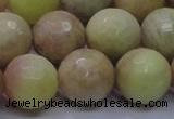 CSS618 15.5 inches 20mm faceted round yellow sunstone gemstone beads